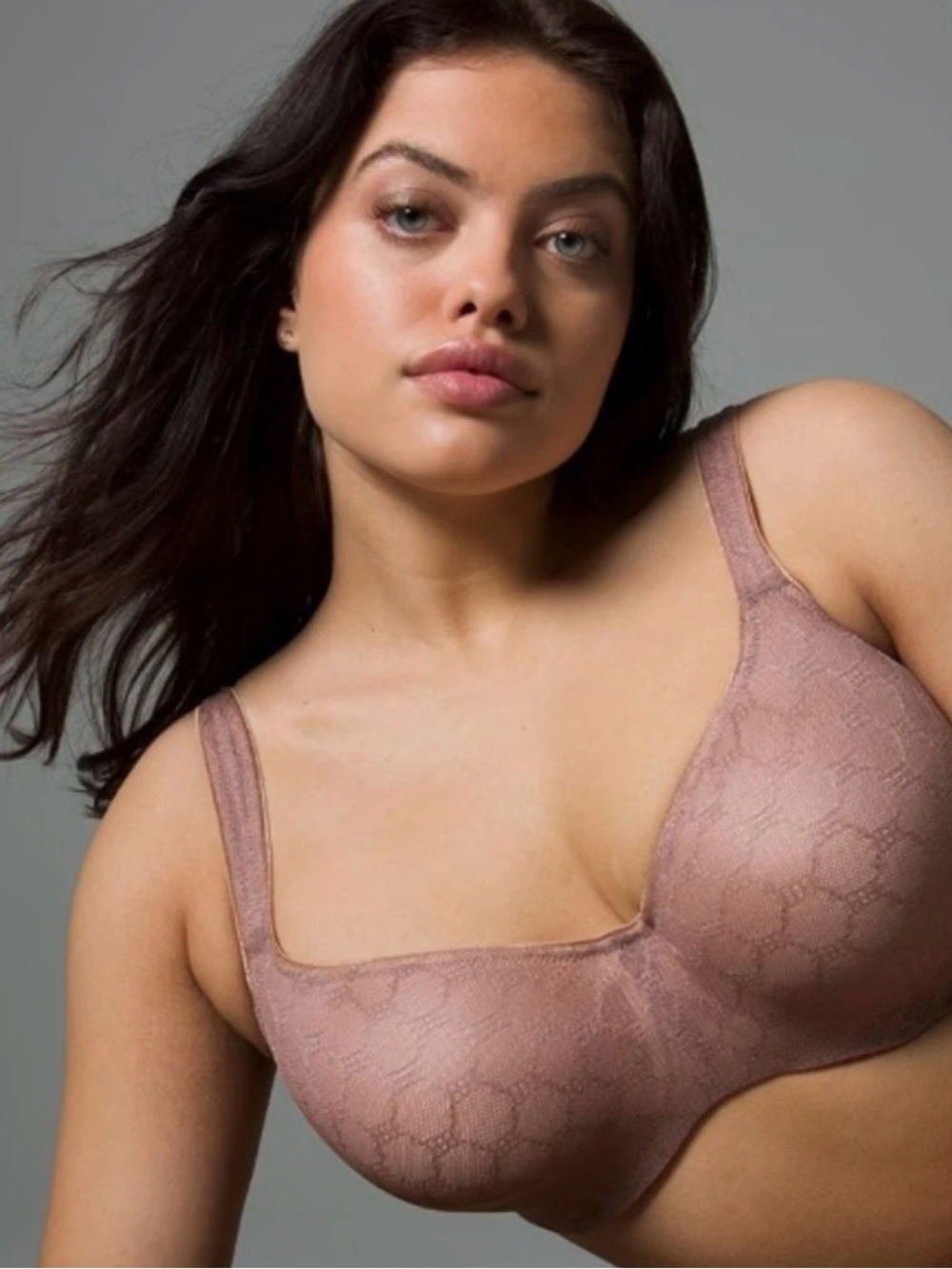 Soma Stunning Support Full Coverage Lace Bra Nude Beige 38D